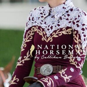 Elegant Burgundy Western Show Set